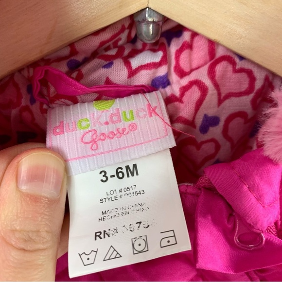 Duck Goose Baby Snow Quilted Padded Hooded Bunting One Piece Snowsuit 3-6 Mo - Picture 5 of 9